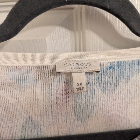 Talbots Multicolor Leaf Pattern Sweater - Picture 3 of 11